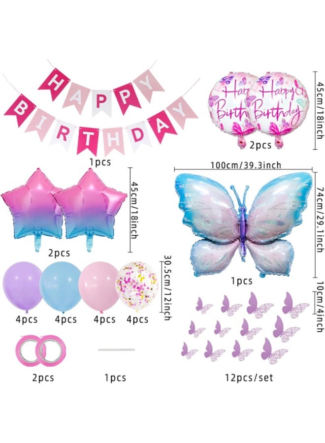 لينلي زينة حفلات أعياد الميلاد على شكل فراشات - Image 2